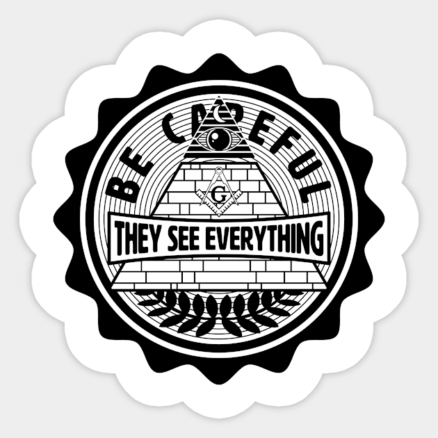 They See Everything Sticker by YTdesign